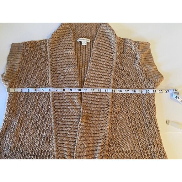 Coldwater Creek Open Front Beige Linen Knit Cardigan Medium (10 to 12) - Picture 5 of 9